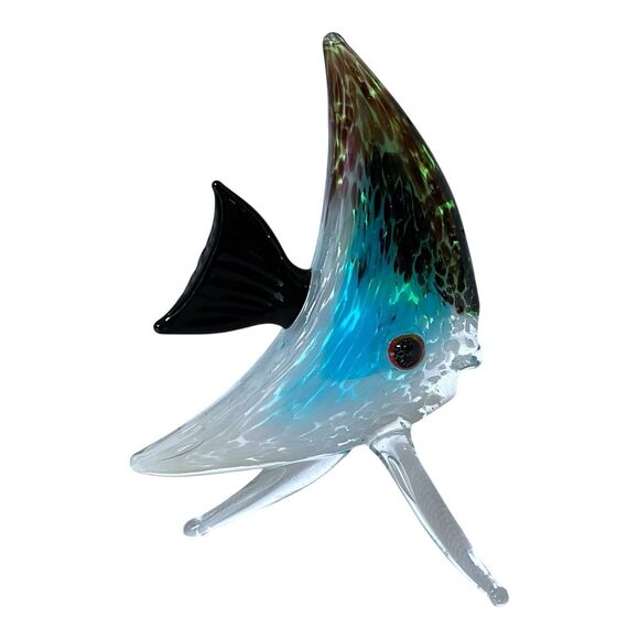 Pier 1 Imports Colorful Glass Angel Fish Figurine – Vibrant Marine Collectible - Picture 5 of 9